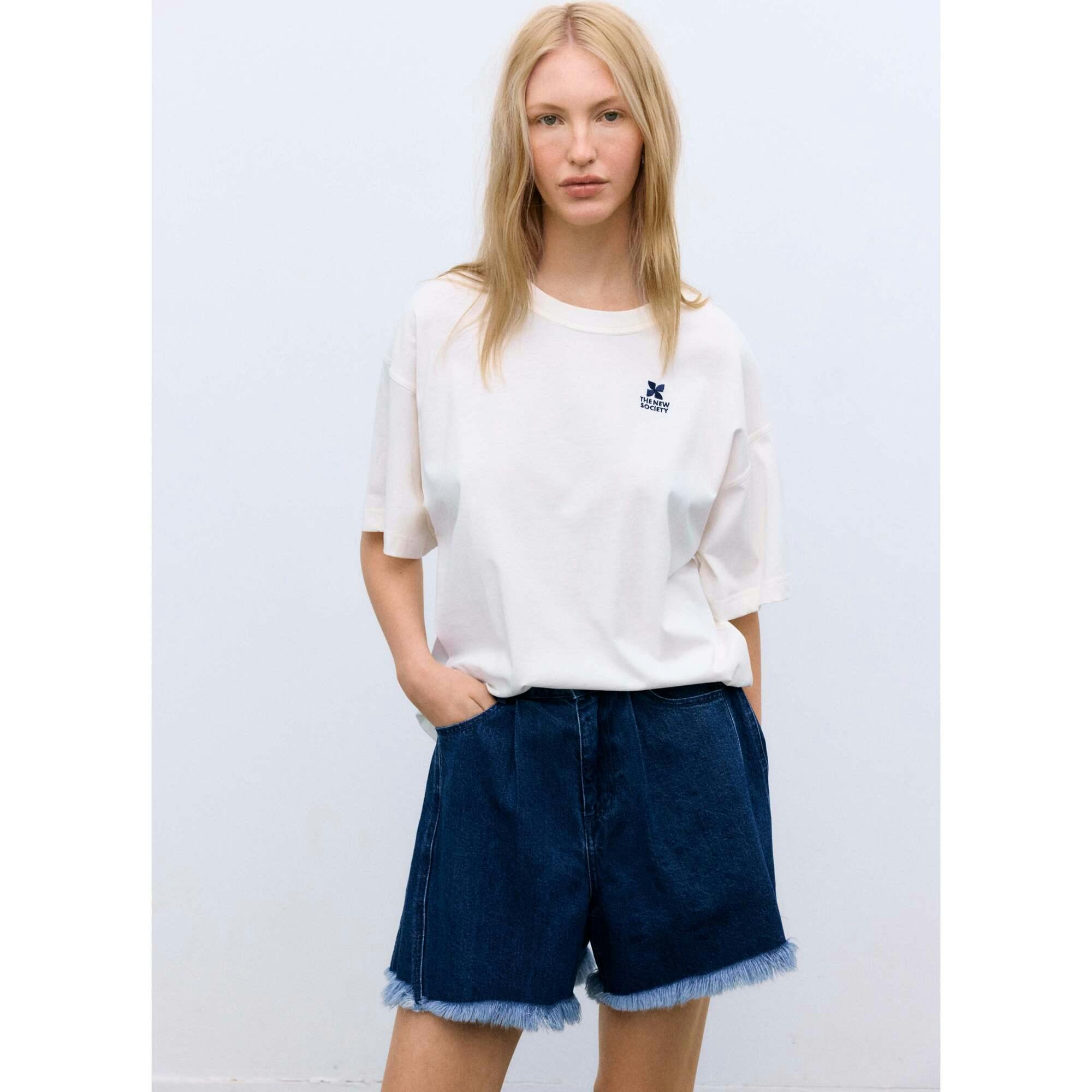 TNS Logo Woman T-Shirt Ecru