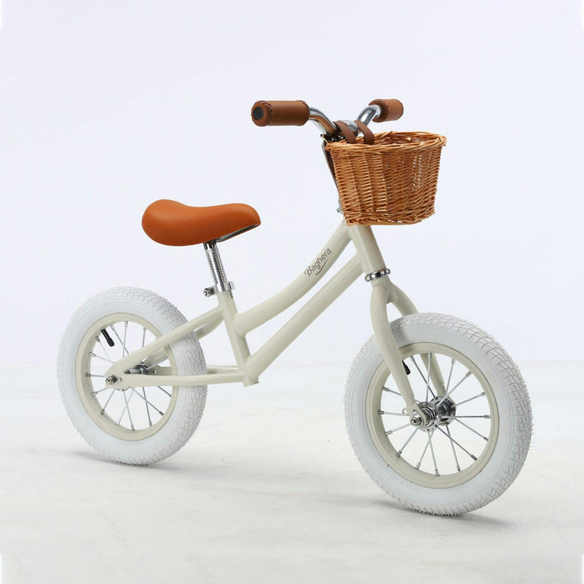 Bicycle BALANCE BIKE Ivory White + Helmet