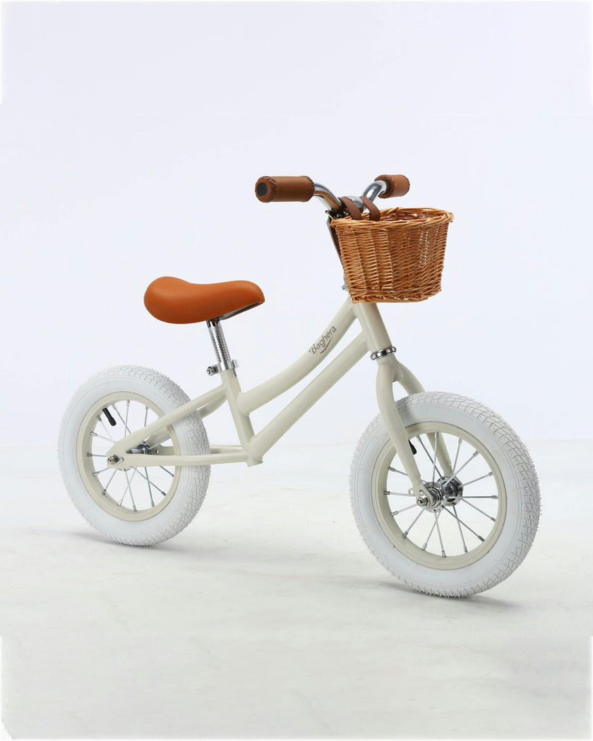 Bicycle BALANCE BIKE Ivory White + Helmet