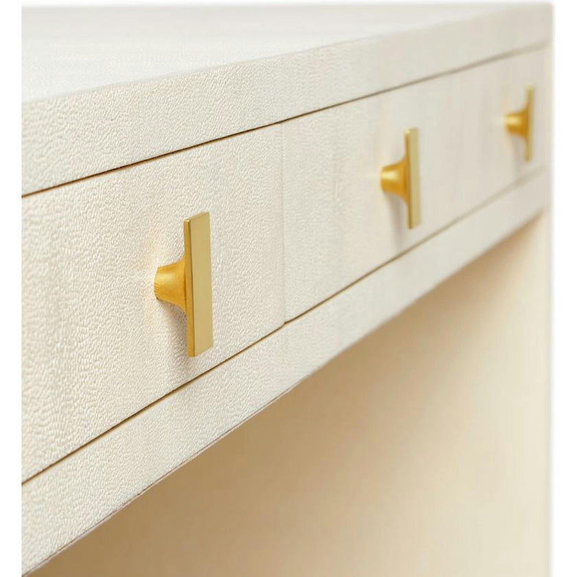 Shagreen Vanity Table and Stool Set