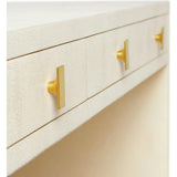Shagreen Vanity Table and Stool Set