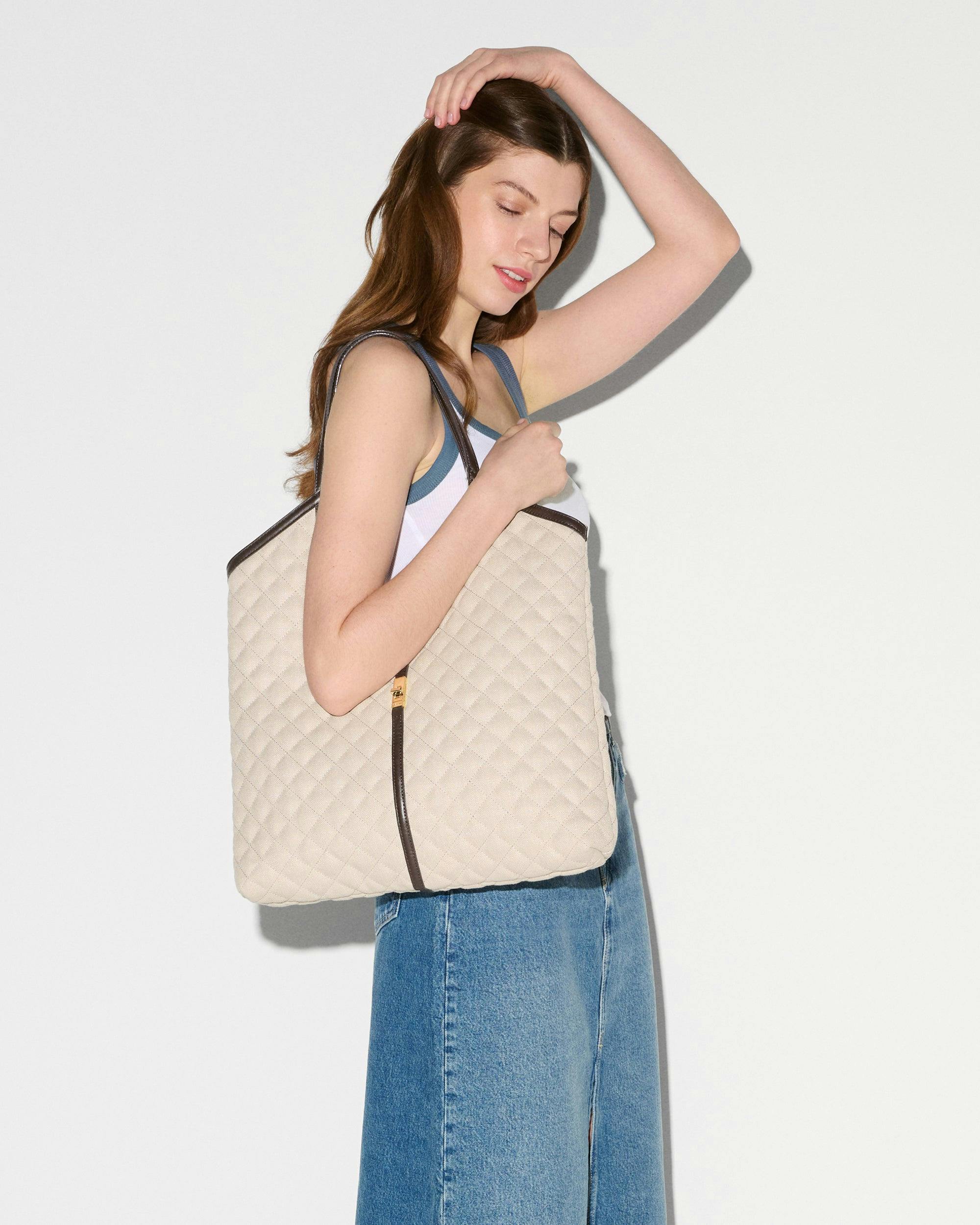 Sandy Linen Large Astor Tote