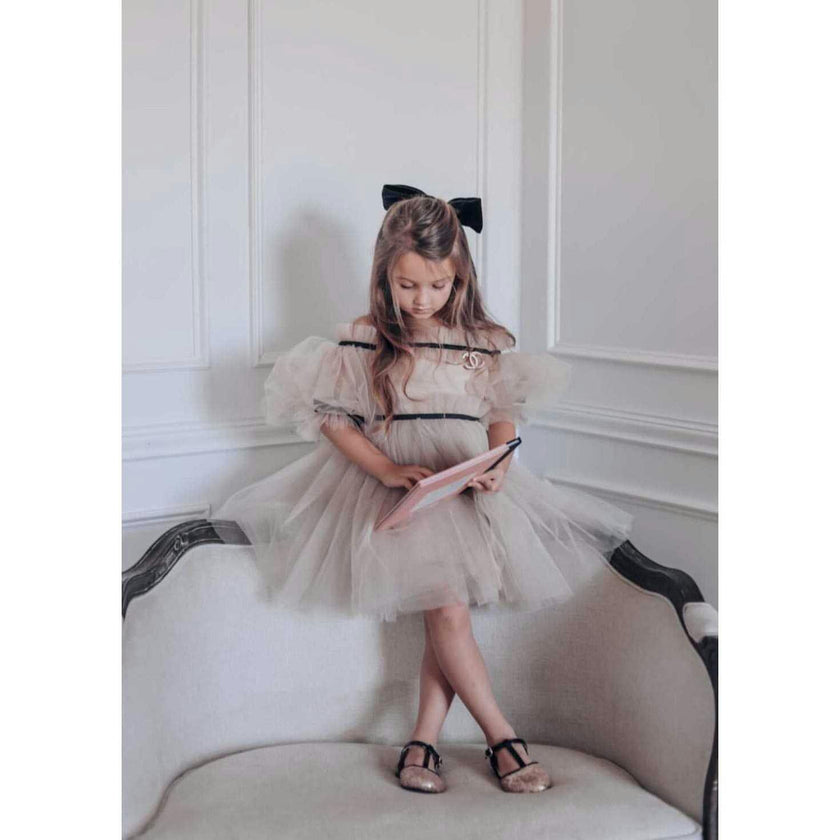 Coco-Caramel Tulle Dress