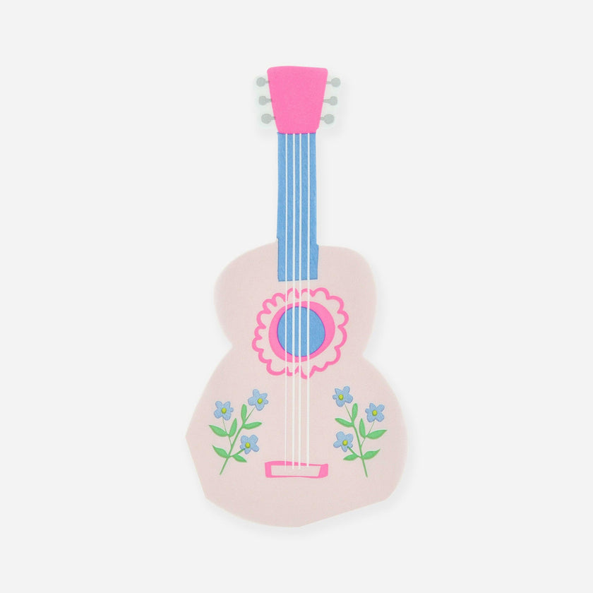Pink Guitar Shaped Napkins
