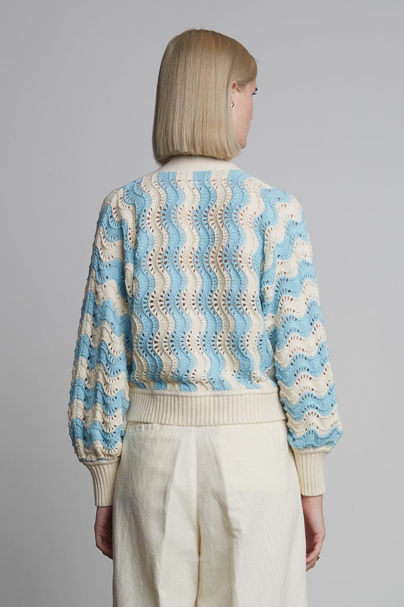 LUNA CARDI | IVORY + SKYE BLUE
