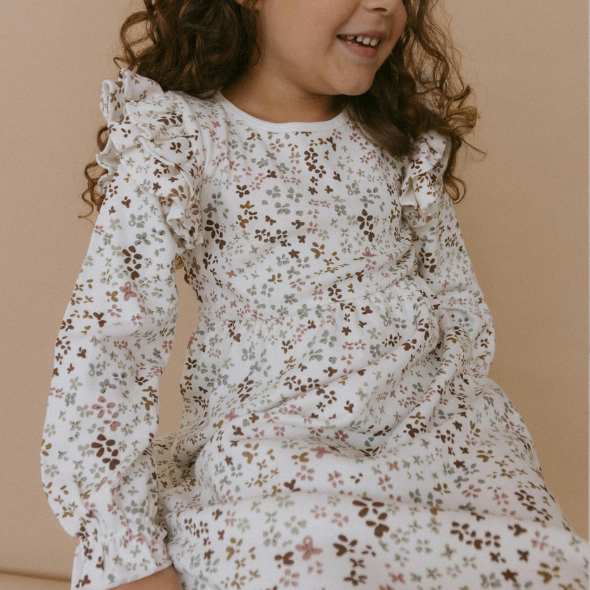 Organic Ruffle Sleeve Dress