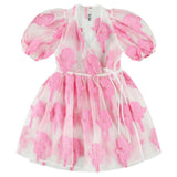 CAROLINE BOSMANS Rose Gauze Wrap Party Dress