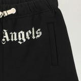 Black Brushed Logo Sweatshorts