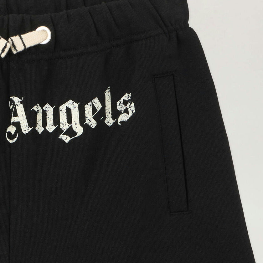 Black Brushed Logo Sweatshorts