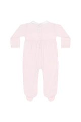 Pink Pumpkin Patch Embroidered Footie