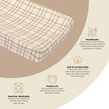 Charlie Farmhouse Quilted Changing Pad Cover for Nursery