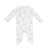Flower Ducklings - Smocked Peter Pan Snap Footie