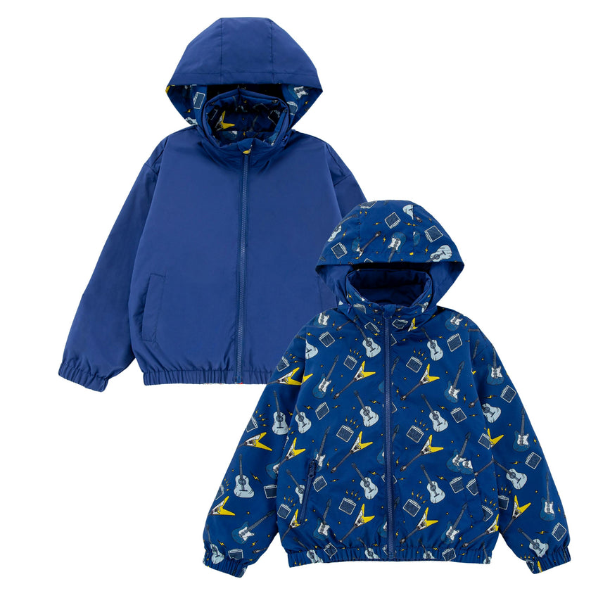 Max Reversible Rain Jacket Windbreaker, Guitar Band