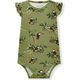 Cotton Stretch Ruffle One Piece