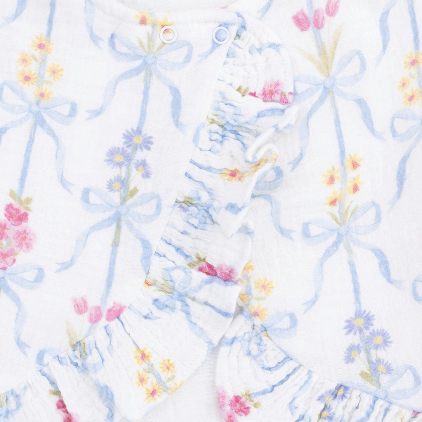 Ribbon Bouquets - Ruffle Back Top and Bloomer
