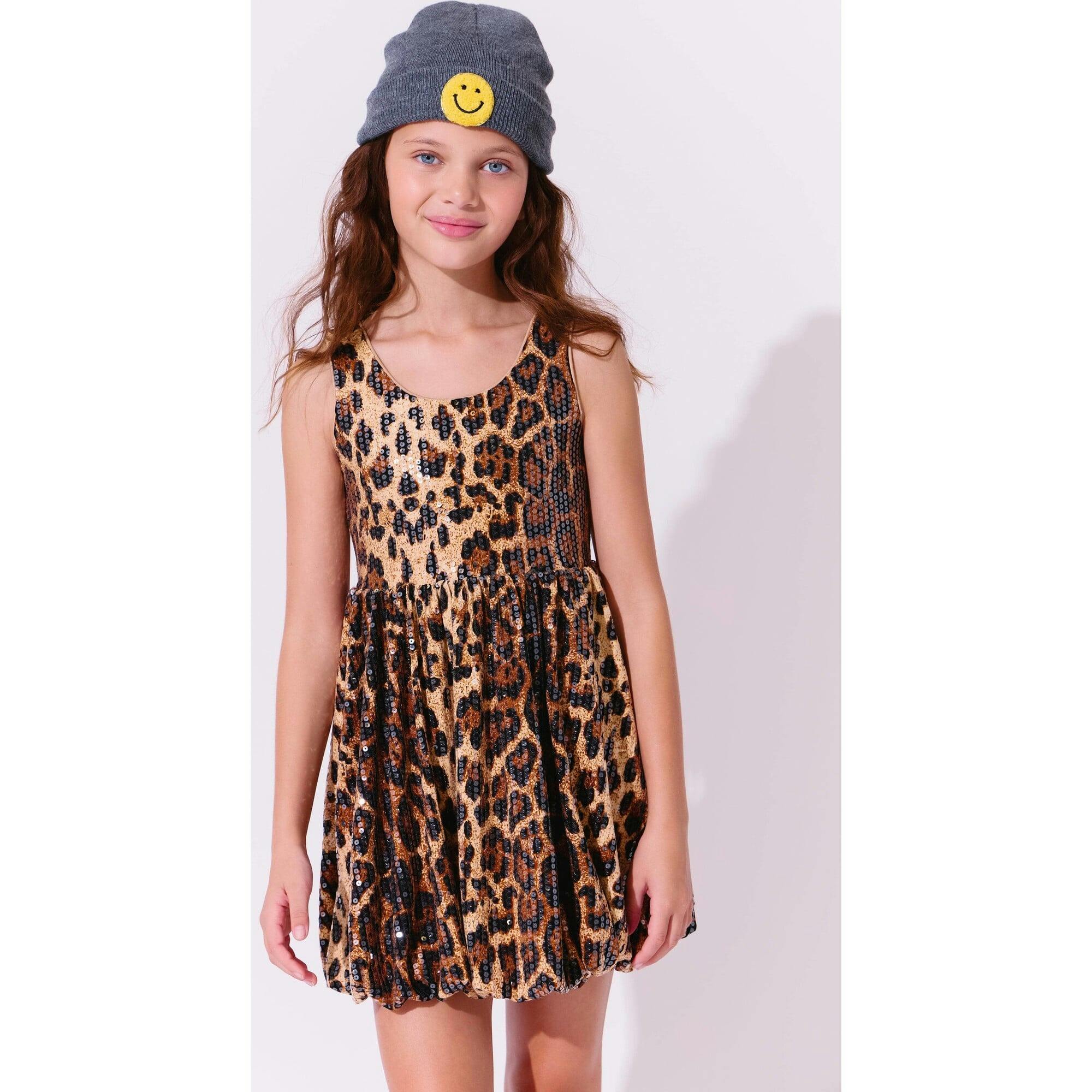 Sequin Leopard Bubble Dress