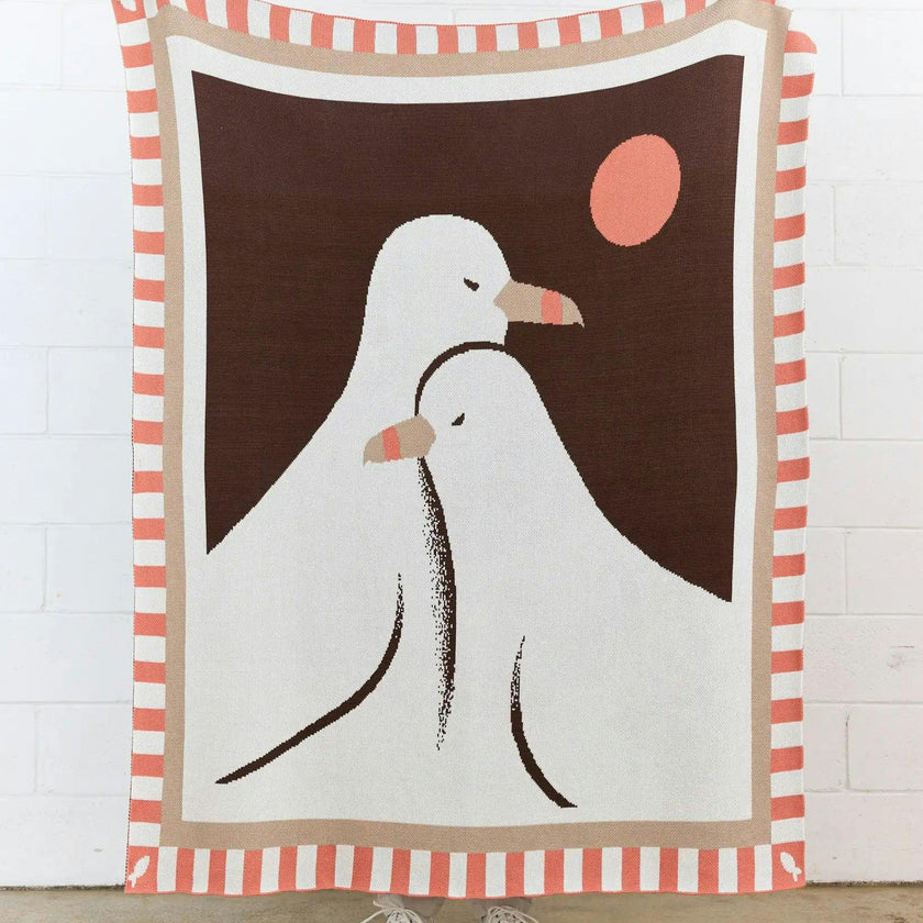 Lovebirds Knit Blanket