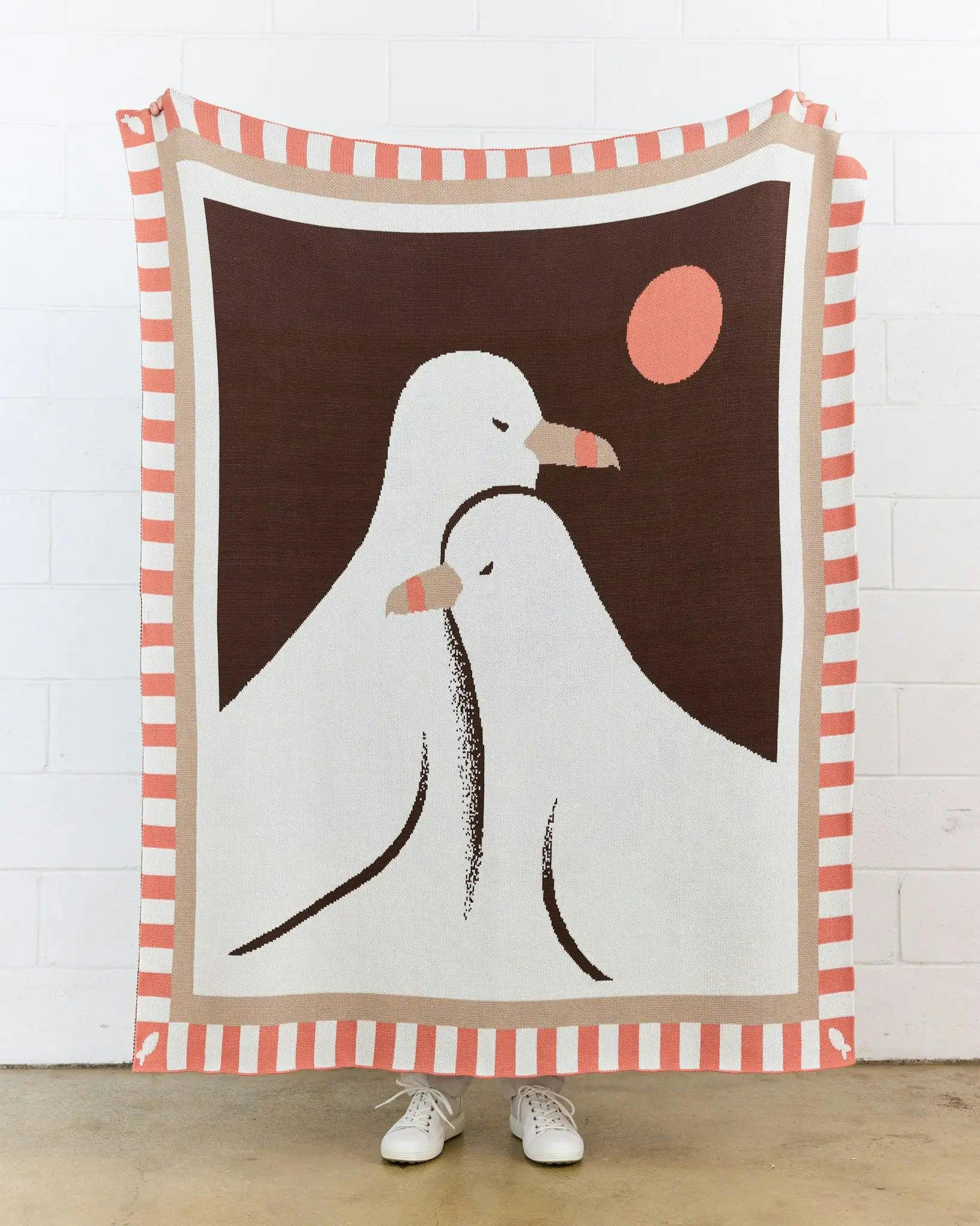 Lovebirds Knit Blanket