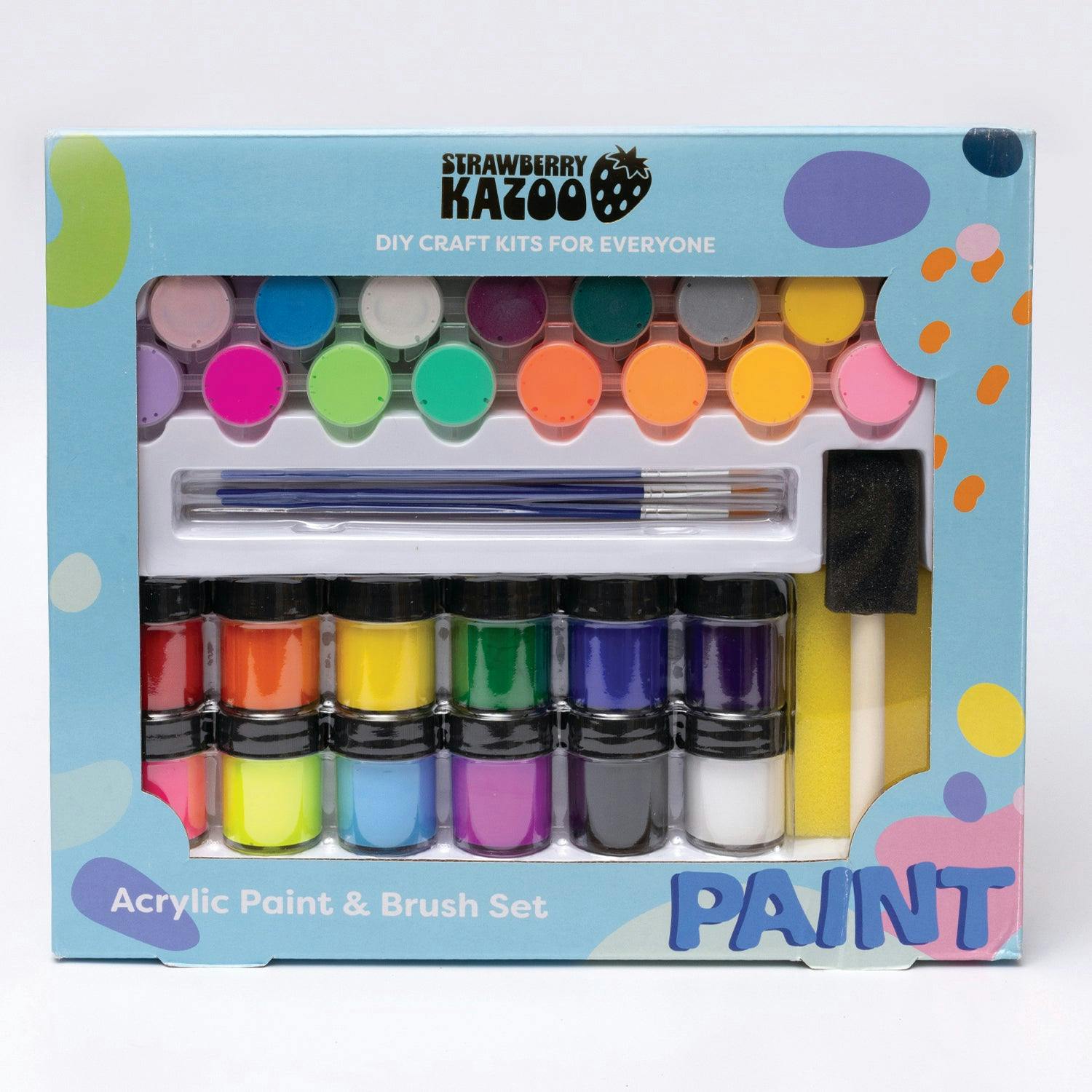 Strawberry Kazoo Acrylic Paint and Brush Set