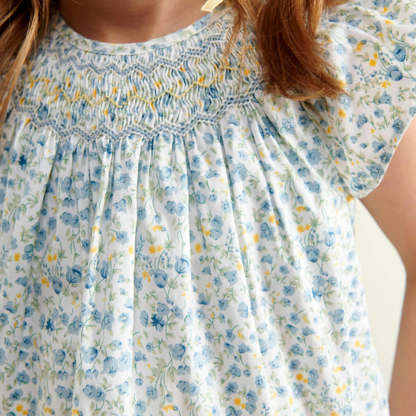 Hand-Smocked Girls Blouse Ines