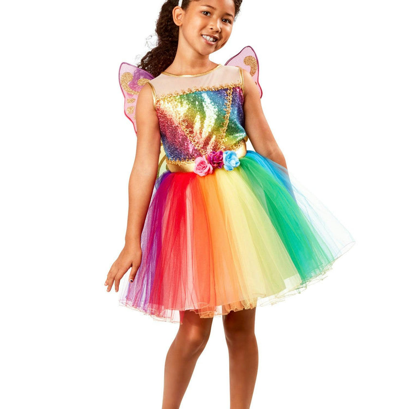 Girls' Rainbow Unicorn Costume