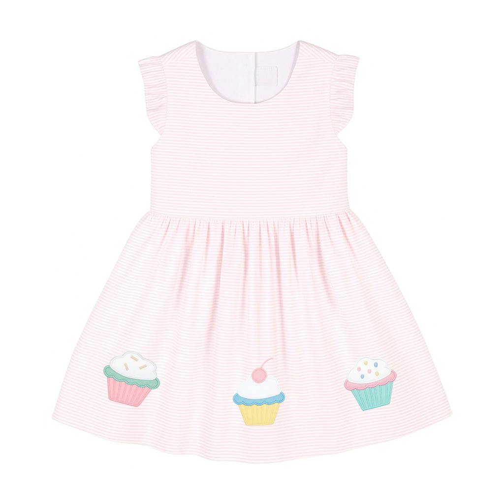 Seersucker Dress with Cupcakes