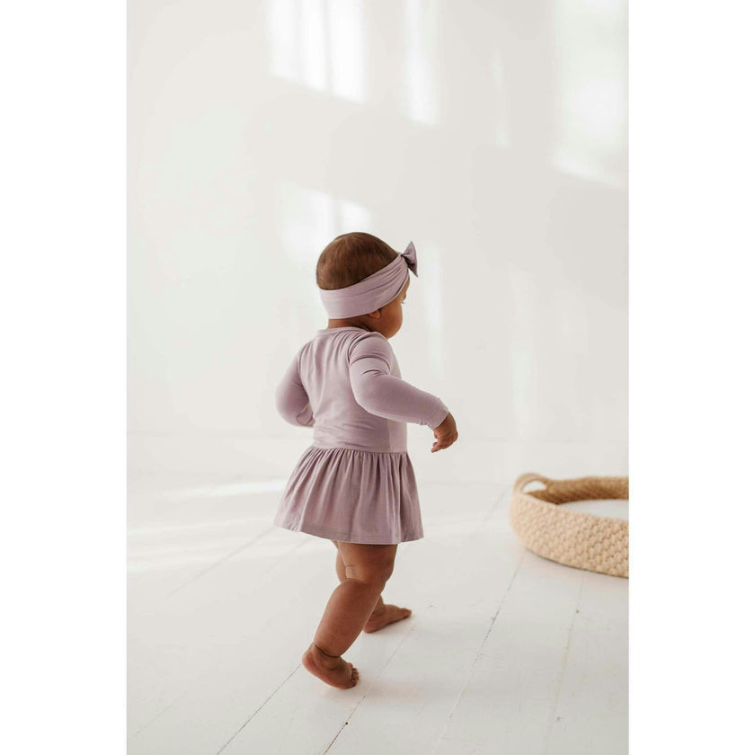 Girl's Bodysuit Dress Set Winter Floral