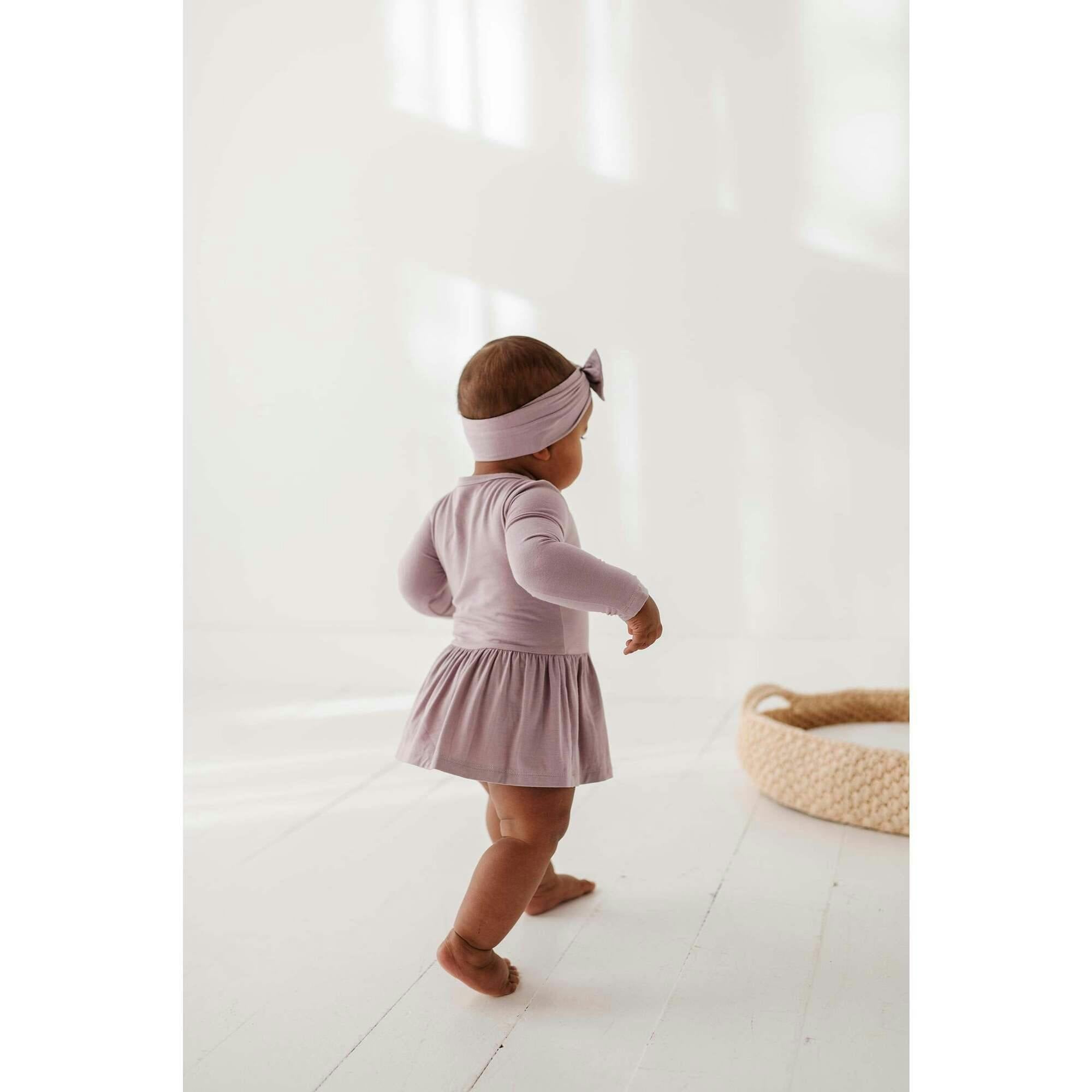 Girl's Bodysuit Dress Set Winter Floral
