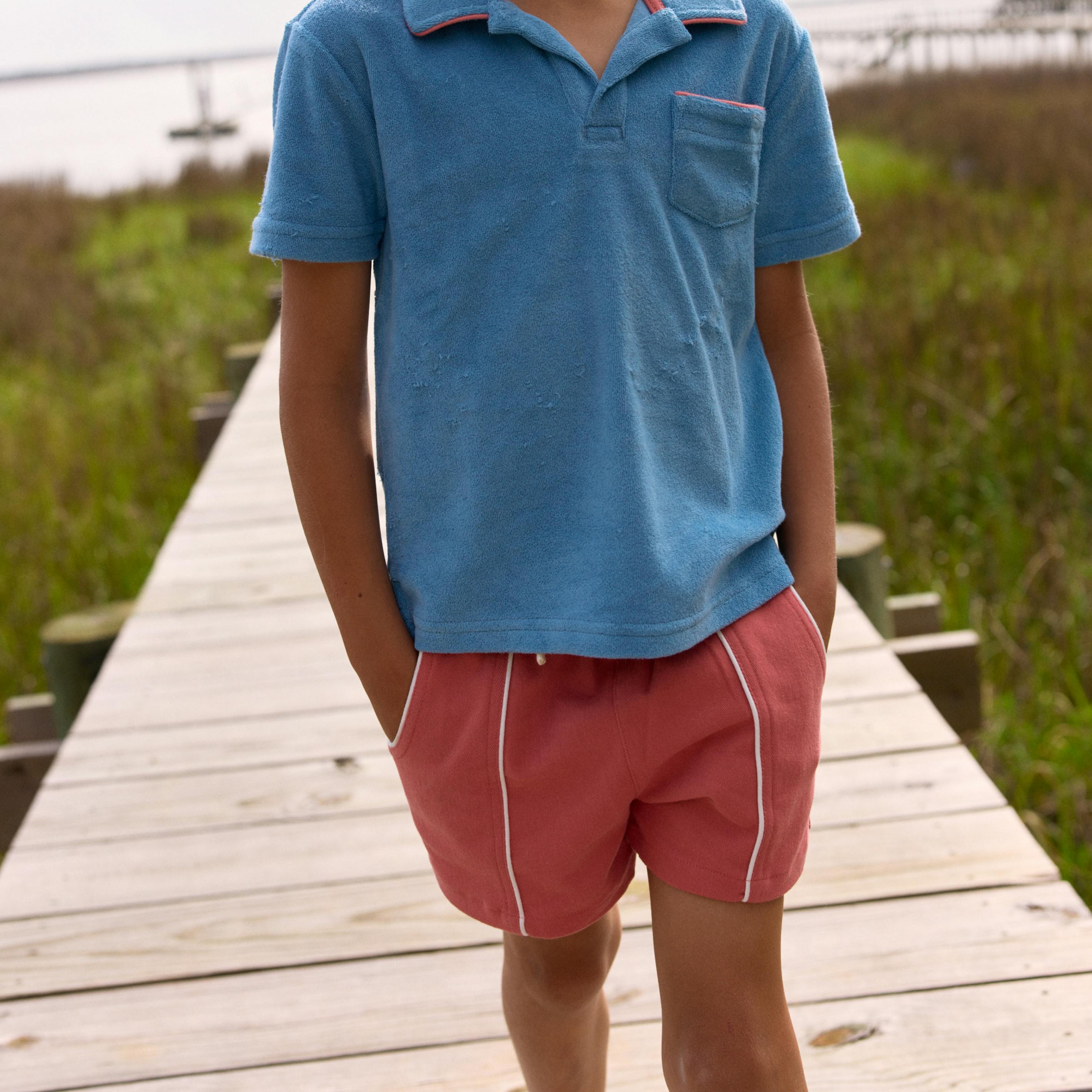 boys sailor red ultra-soft twill shorts