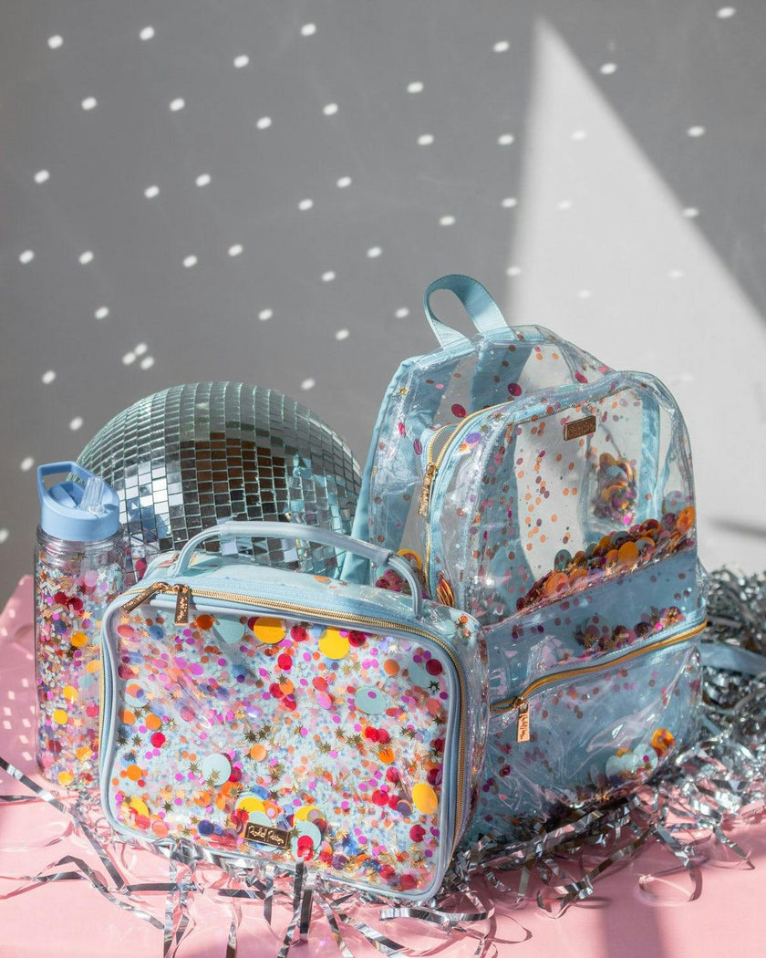 Packed Party Celebrate Every Day Insulated Lunch Box Kids Lunch Bag for School Cute Light Blue Lunch Bag
