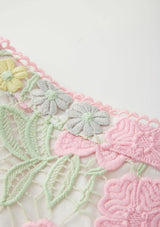 Estella Frill Embroidered Mini Skirt