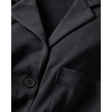 The Olivia Wide Leg Pima Pajama Set in Black