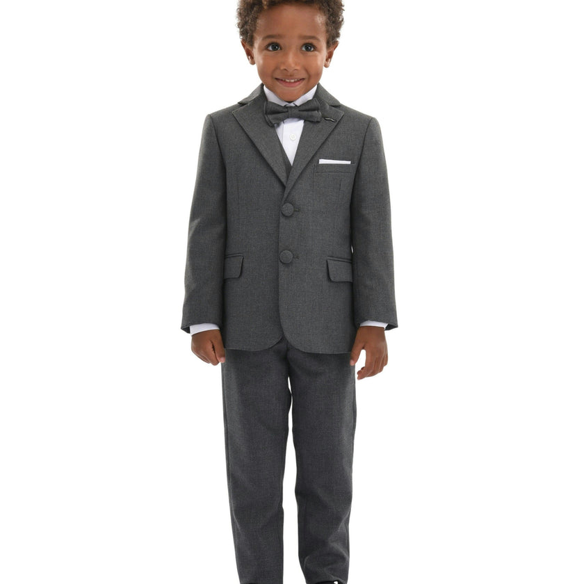 Gray 5pc Peak Lapel Tuxedo