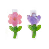 SPR - Tulip Flower Pink & Purple Hair Clips
