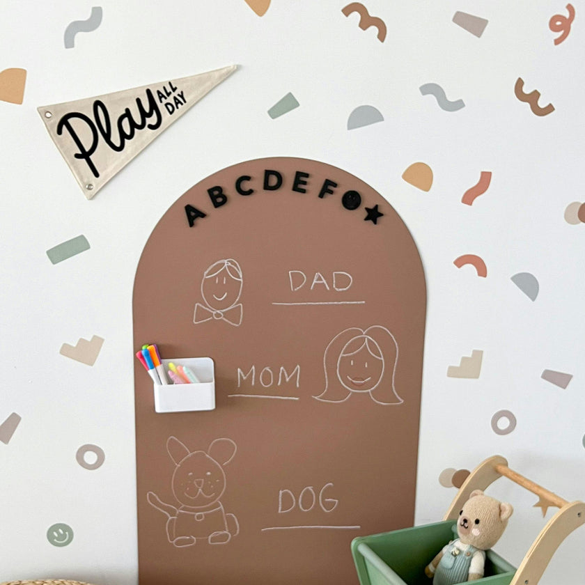 Peel & Stick Fabric Wall Stickers - Abstract Shapes (Earth
