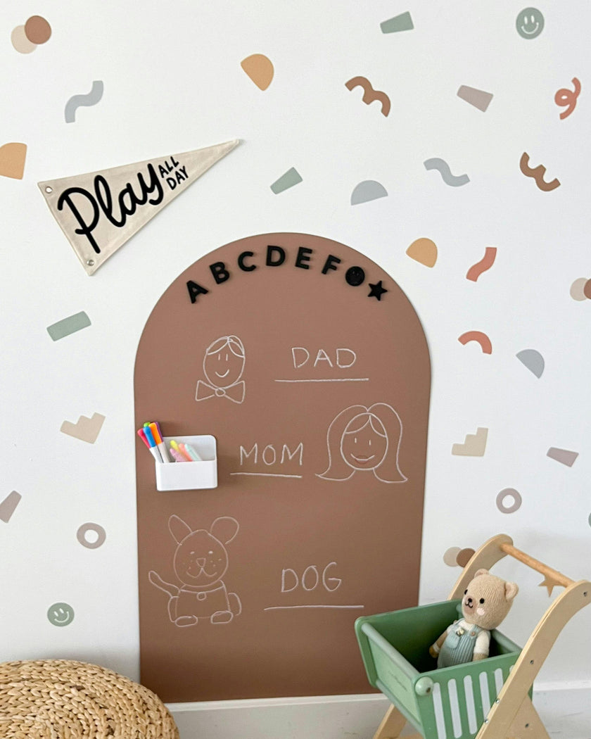 Peel & Stick Fabric Wall Stickers - Abstract Shapes (Earth
