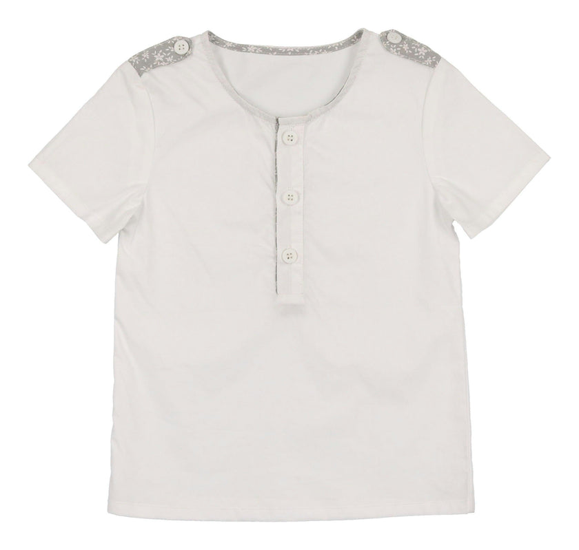 Textured Floral Boys Shirt