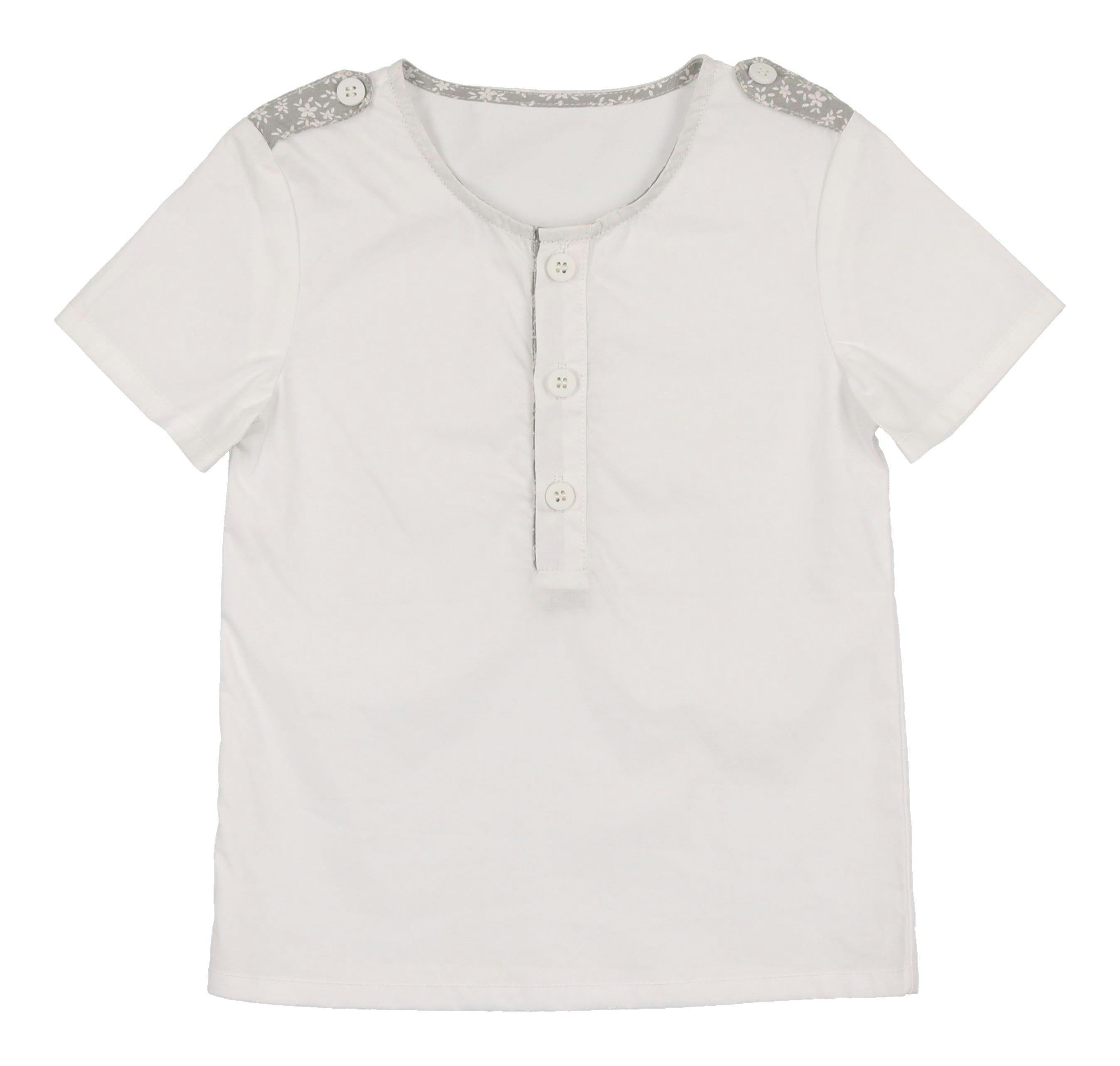 Textured Floral Boys Shirt