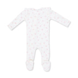 Little Horseshoes Pink - 2 Way Ruffle Sleeve Zipper Footie