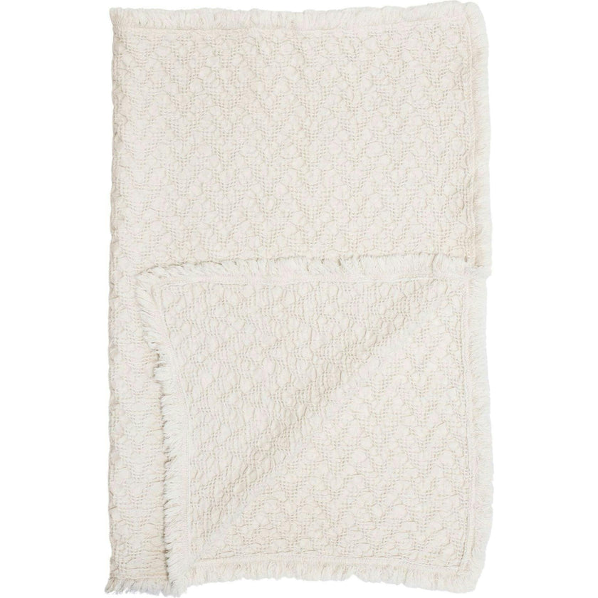 Oatmeal Boho Knit Blanket