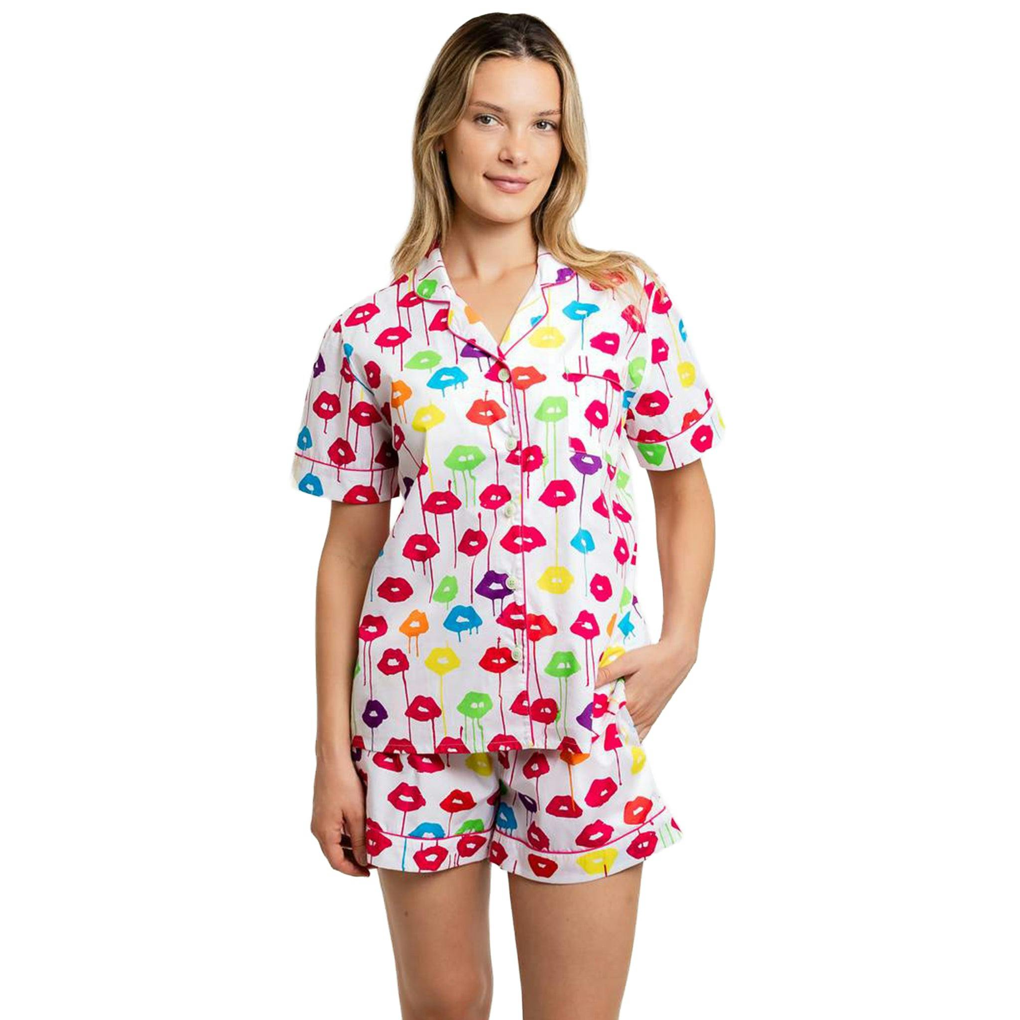 Women's Drawbertson Drippy Lips Short PJ Set
