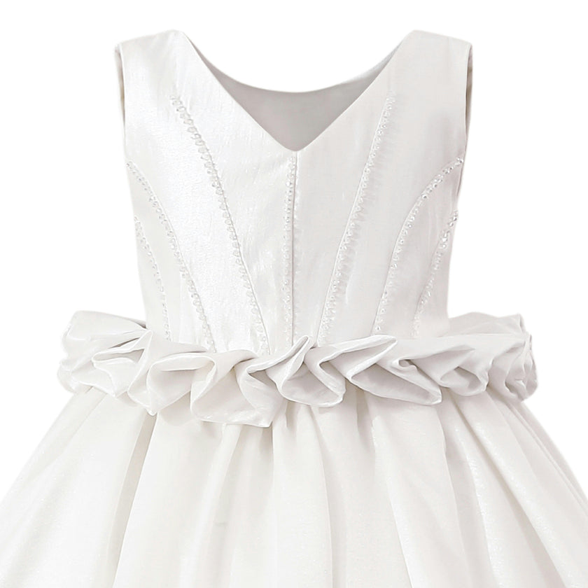 White Valestra Formal Dress