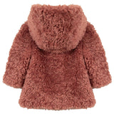 TARTINE ET CHOCOLAT Faux Fur Hooded Baby Coat, Dusty Pink