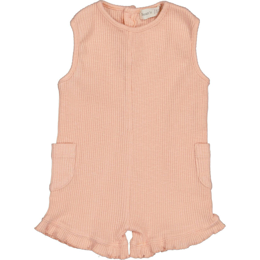 Ruffle Hem Sleeveless Romper