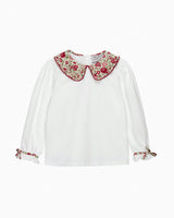 Pie Crust Jersey Blouse in Felicite