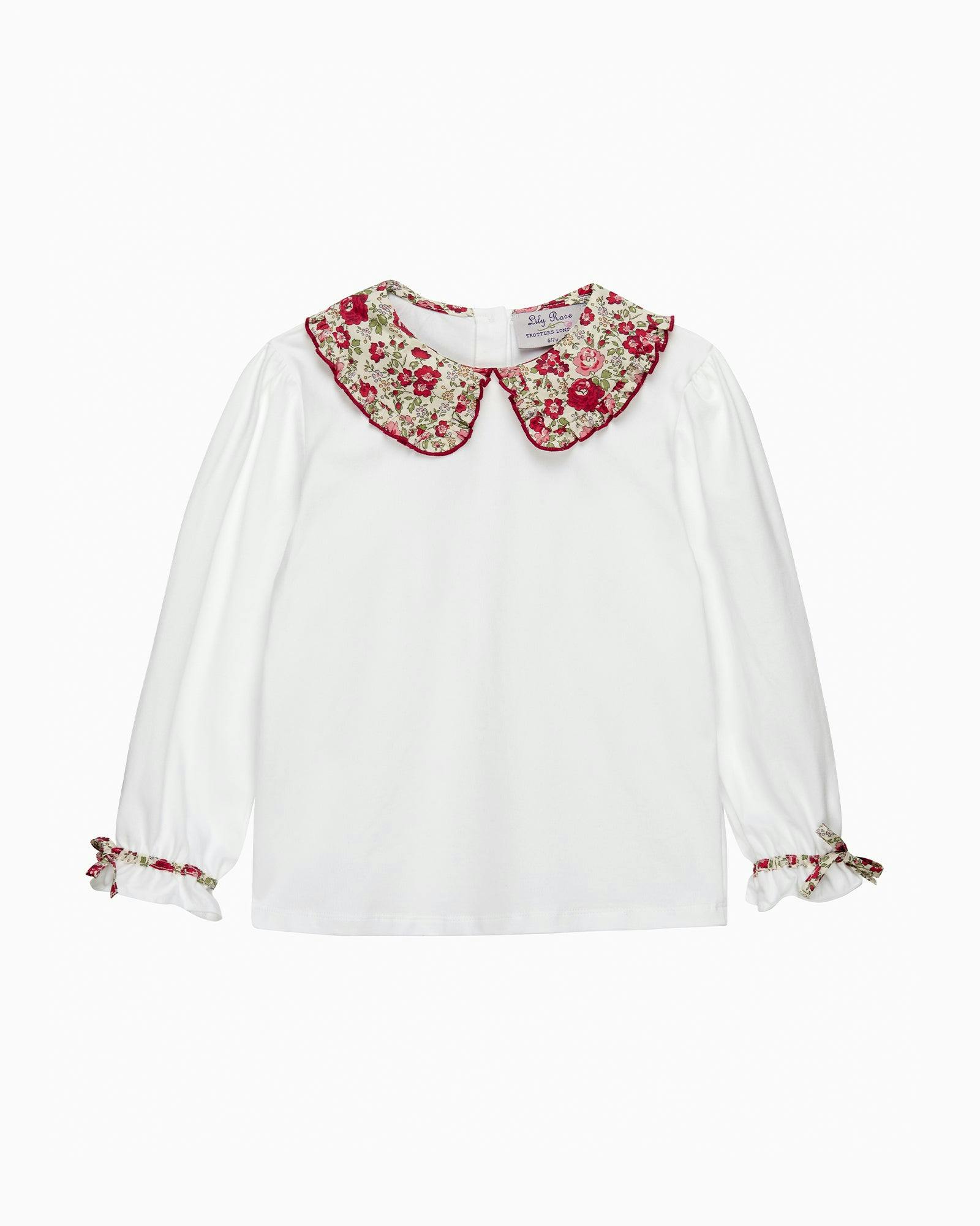 Pie Crust Jersey Blouse in Felicite