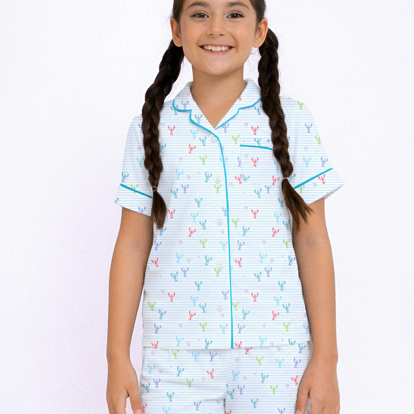 Multicolour Lobster Jersey Short Sleeve PJ Set