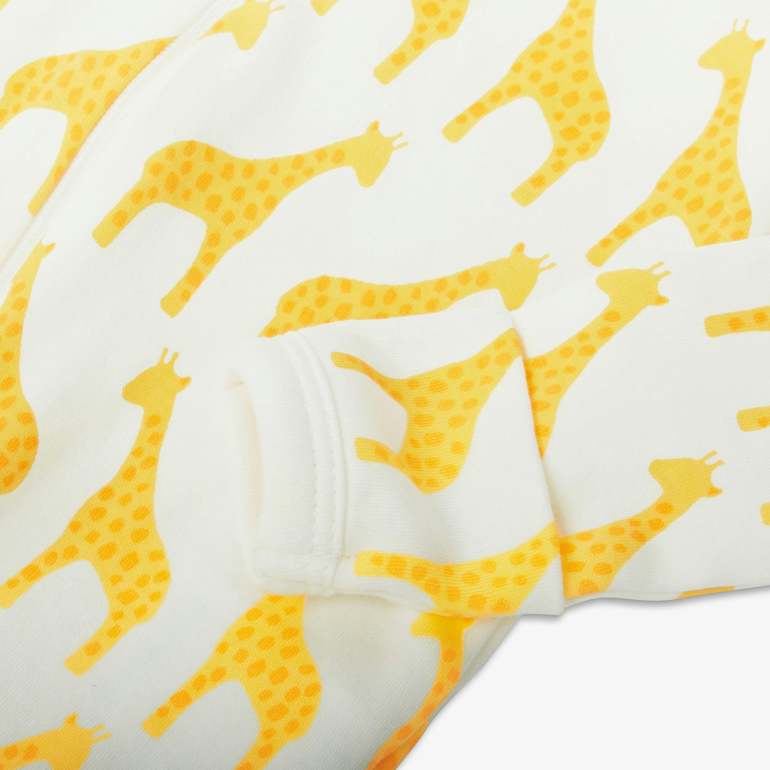 Baby organic animal friends zip footie