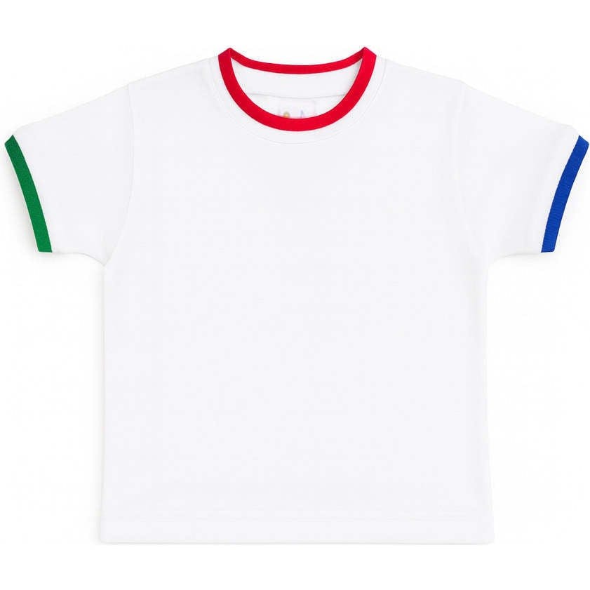 White T-Shirt With Tipping