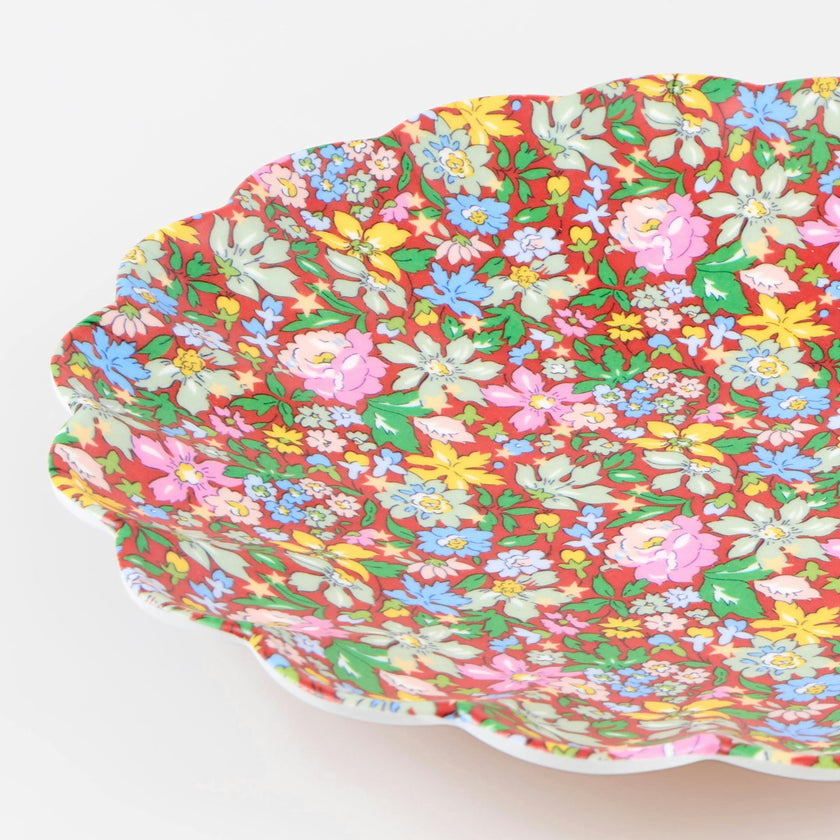 Meri Meri x Liberty Red & Green Reusable Small Plates